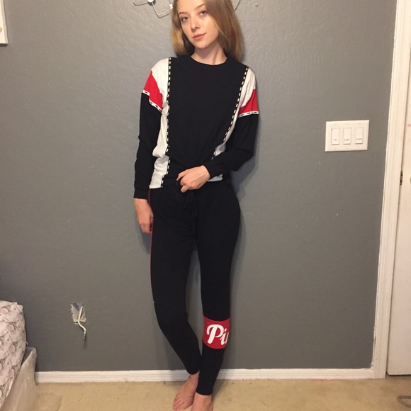 PINK Victoria's Secret Tops - PINK Victoria’s Secret Set Street Style Joggers